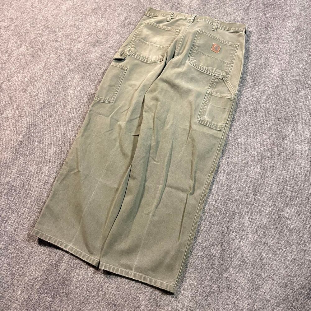 Vintage 2000s Carhartt B11 Dungaree Fit Green Carpenter Pants